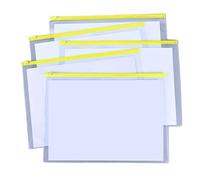 Waterproof Plastic Wallet 10/20pcs Transparent PVC Bag A3 Zipper Waterproof Clear File A5 A4 Documents Storage(Mixed Color)
