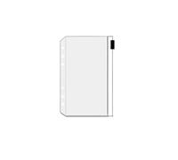 Waterproof Plastic Wallet 10Pcs A5 A6 A7 Binder Pocket Folders with Zipper for Notebook Waterproof PVC Document Filing Bag 6 Ring Divider(A6 10Pcs)