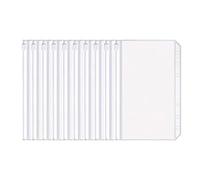 Waterproof Plastic Wallet 6 Holes A6 Binder Pockets Clear Zipper Folders for Ring Loose Leaf Notebook Waterproof PVC Organizer 10PCS