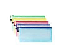 Waterproof Plastic Wallet Zipper Documents Bag A4/A5 Plastic Folders A3 Transparent Waterproo File Organize Storage School Office Stationery Supplies(Bill 5Pcs)