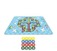 Waterproof Play Mat - Multipurpose Leisure Groundsheet, Travel Activity Rug, Compact Multilayer Flooring with Strategy Board Set, Backyard Meadow Excursion Resort with White