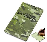 Waterproof Pocket Notebook - 7.5 x 12.5 cm, 59 g, Spiral Notebook with Hard Cover, Water Resistant All-Weather Notebook, Take Notes for Travel, Work, School and Outdoors