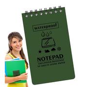 Waterproof Pocket Notebook, Durable Journal Notepads, Portable Top-Spiral 50 Page Memo Pads, Writing Notebook with Weatherproof Pages, Compact Notepad with Travel Friendly Design, Work and School