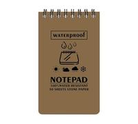 Waterproof Pocket Notebook - Portable Top-Spiral Journal, 50 Page Waterproof Notepad, Durable Memo Pad | Compact Notebook For Work, School, Field Notes, Outdoor Recording And Travel Use