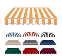 Waterproof Polyester Awning Fabric UV Protection Canopy Material for Patio Deck BalconyReplacement Canvas in White 8x9ft/2.5x2.7m Sunshade Solution