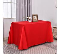 Waterproof Polyester Rectangle Tablecloth - Checkered Dining Table Cover for Home Restaurant Party Buffet Picnic - Elegant Red Design