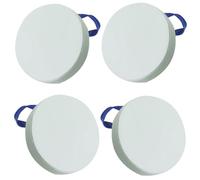 Waterproof Portable Round Floor Cushs with Handles - 4pcs, 50cm High-De Foam for Classroom, Patio, Garden & Home Decor - Slish PU Leather, Color 8