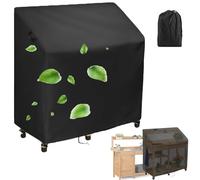 Waterproof Potting Bench Cover,420D Oxford Greenhouse Workbench Protection Planting Germination Table Protective，Dust-proof Outdoor Potting Table Covers with Windpr(Size:420D：115*51*122cm,Color:Black)