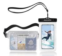 Waterproof Pouch Bag + Phone Case, Waterproof Case Dry Bag for water sports, swimming, kayaking, beach, boating, skiing, Protect Phone, Cash, Mp3, Passport, Document From Water, Sand, Snow, Dust