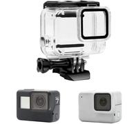 Waterproof Protective Housing Dive Case for GoPro Hero 7 Silver/White model Action Camera, Silicone Underwater Protection Cage Cover Accessories