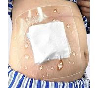 Waterproof PU Film Stickers, 100 Pack, Personal Health Care Dialysis Shower Waterproof Film (20cm x 20cm)