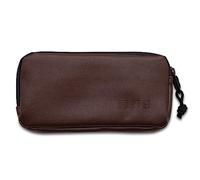 Waterproof PU Leather Cycling Mobile Case - Bicycle Mobile Wallet with 5 Interior Pockets - 185 x 90 mm - Smartphones up to 6.8 Inches - Tracker Case PU Leather (Brown)