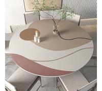 Waterproof PU Leather Round Table Pad Easy Clean Dining & Coffee Table Protector Mat 150cm (59in) Stylish Home Decor & Durable Surface Protection