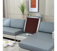 Waterproof PU Leather Sofa Cover, Stretchable Couch Slipcover, Solid Color Furniture Protector for L-Shaped Sofa, Plus Size, 1PC, Living Room Essential