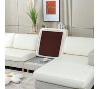 Waterproof PU Leather Sofa Cover, Stretchable Couch Slipcover, Solid Color Furniture Protector for L-Shaped Sofa, Plus Size, 1PC, Living Room Essential