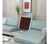 Waterproof PU Leather Sofa Cover, Stretchable Couch Slipcover, Solid Color Furniture Protector for L-Shaped Sofa, Plus Size, 1PC, Living Room Essential