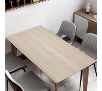 Waterproof PU Leather Tablecloth - Imitation Leather Table Runner with Wood Grain Design, Oil & Water Resistant, Wipeable, 90x160cm - Perfect for Dining & Events
