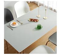 Waterproof PU Leather Tablecloth - Stain & Heat Resistant Dining Mat for Rectangle/Square Tables Washable for Indoor/Outdoor Use Grey 90x150cm - & Elegant Design