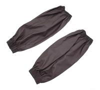 Waterproof PU Oversleeve Cover Extending from Wrist to Elbow with Elastic Cuffs, Suitable for Oil Proof Protection in Healthcare, Workshop, and Kitchen Areas (Brown)