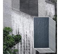 Waterproof PU Wall Panels for Interior and Exterior, Faux Stone Wall Tiles with Fluted Texture, 3D Effect Wainscoting for Gaming Room and Landscaping