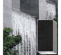 Waterproof PU Wall Panels for Interior and Exterior, Faux Stone Wall Tiles with Fluted Texture, 3D Effect Wainscoting for Gaming Room and Landscaping