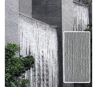 Waterproof PU Wall Panels for Interior and Exterior, Faux Stone Wall Tiles with Fluted Texture, 3D Effect Wainscoting for Gaming Room and Landscaping