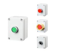 Waterproof Push Button Box Emergency Stop Start Switch Power Supply Reset Self-locking Elevator Motor Electrical Control(Type 1)