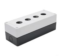 Waterproof Push Button Switch Box with 22mm Hole, ABS Plastic Casing and Polyurethane Sealing for Industrial Applications (4 hole)