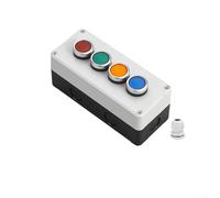 Waterproof Push Button Switch Control Box, 22mm Opening Diameter, IP65 Rated ABS and Metal Construction with Rubber Seal for Inching or Momentary Reset, Self-Locking or Self-Resetting Function(1)