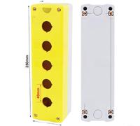 Waterproof Push Button Switch Control Box Bellmei IP65 Industrial Enclosure, ABS+PC Material With Knockout Hole Design For Easy Wiring And Moisture Resistance(5 Holes)