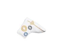 Waterproof Putter Cover Universal Golf Club Headcover Blade Putters, PU Leather with Velour Lining for Blades Putters Scotty Cameron (White-A)