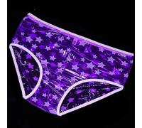 Waterproof PVC Adult Low Waist Briefs, Silent Incontinence Leak-Protection Underpants, Washable Reusable Incontinence Briefs, for Men and Women,4XL,Women P