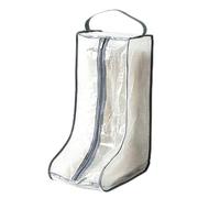 Waterproof PVC Boot Storage Bags,1/2/4 Packs Clear Dustproof Shoe Organizer with Handle Zipper Durable Shoes Bag for Tall/Short Bootsfor Home Travel Move (L-1PCS,Grey)