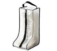 Waterproof PVC Boot Storage Bags,1/2/4 Packs Clear Dustproof Shoe Organizer with Handle Zipper Durable Shoes Bag for Tall/Short Bootsfor Home Travel Move (L-2PCS,Black)