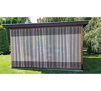 Waterproof PVC Canvas Outdoor Curtains 0.5mm Thick Windproof & Insulating Easy to Clean Customizable Ideal for Gazebo Garage Courtyard Gray 3x5m