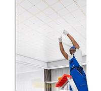 Waterproof PVC Ceiling Tiles30x60cm GlueUp Panels for Bathroom Kitchen BasementLightweight Stylish Durable Ceiling TilesAvailable in 1 to 40 Pcs