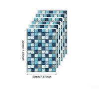 Waterproof PVC Decorative Decal for Bathroom and Kitchen Walls Featuring Contemporary Abstract Mosaic Aesthetic (LM26T60097J_T)