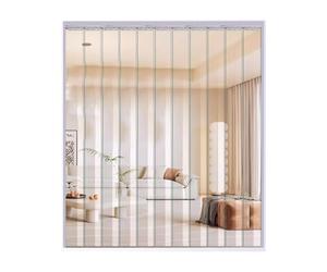 Waterproof PVC Door Air Strips, Vinyl Insulation Kit for Fridge, Freezer & Exterior Doors, Keeps Warm, 135x270cm (53.15x106.3in)