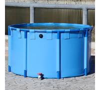 Waterproof PVC Fish Pond Bag - Multifunctional Folding Aquarium Pool with Drain Valve, Durable Canvas for Garden, Farm, and Outdoor Use, Ideal for Aquatic Environments