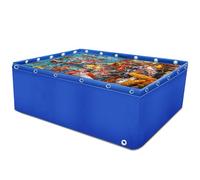 Waterproof PVC Fish Pond Bag with Drain Valve - Tear Resistant Folding Aquarium Pool for Emergency Water Supply - Durable Canvas Culture Pond for Aquatic Life