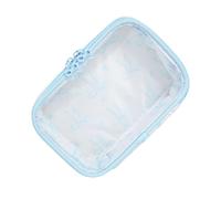 Waterproof PVC Makeup Bag with Decorative Bows Storage Holder for Daily Essential Clear Cosmetic Organiser See Through Beauty Accessory Bag