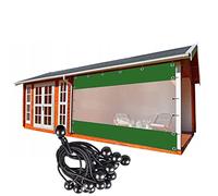Waterproof PVC Outdoor Curtains 0.5mm Clear Side Panels with Eyelets for Pergola Veranda & Patio Furniture - Customizable Size 1.6x2m/5.25x6.56ft