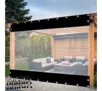 Waterproof PVC Pergola Curtains with Grommets - Durable Outdoor Side Panels for Gazebo and Veranda - Weather Resistant Privacy Shield