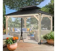 Waterproof Pvc Pergola Side Panels,Clear Waterproof Tarpaulin Heavy Duty with a Zip,0.35mm Durable Plastic Tarp Sheet Cover,Outdoor Rainproof Curtains,WxH-3.8x2.7m/12.5x8.9ft