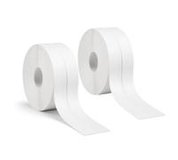 Waterproof PVC Self-Adhesive Sealing Tape 38mm x 3.2m Pack of 2 Rolls White for Bath Shower Sink and Worktop Gaps