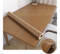 Waterproof PVC Self-Adhesive Table Protector - Wood Grain Desk Mat & Fur Guard for Kitchen, Dining & Office, Easy Peel, 180x500cm Large Size