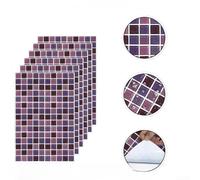 Waterproof PVC Self- Mosaic Wall Sticker, 30x20 cm, Geometric Decorative Tile Decal, Peel-and- Application, Modern Bathroom & Kitchen Accent(LM26T60096J_T)