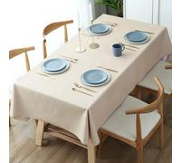 Waterproof PVC Tablecloth 120x170 cm - Rectangular Vinyl Dining Cover - Easy Clean Plastic Table Protector for Indoor & Outdoor Use