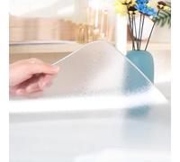 Waterproof PVC Tablecloth 43.31x82.68in 2mm Thick Plastic Table Cover HeatResistant Wipeable Odorless Protector for Kitchen Dining Par Use