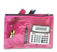 Waterproof PVC Twin Pockets Zipper Travel Bags - WB-420D2Z (Double Sided PVC Bag A4 Pack of 12)